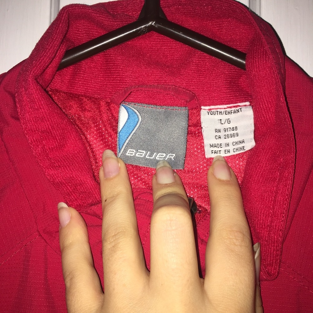 Red Bauer zip up coat - Picture 6 of 7